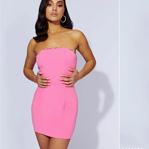 NEW MESHKI Pink mini dress - Picture 5 of 9